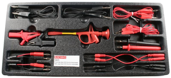 Busching Prüfmittel-Set KFZ15/4 für Multimeter, mit LED-Prüflampe und Micronadelprüfspitze, 100472