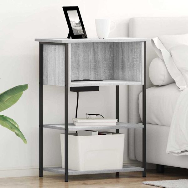 vidaXL Nachttisch Grau Sonoma 55 x 31 x 76 cm Holzwerkstoff, 859503