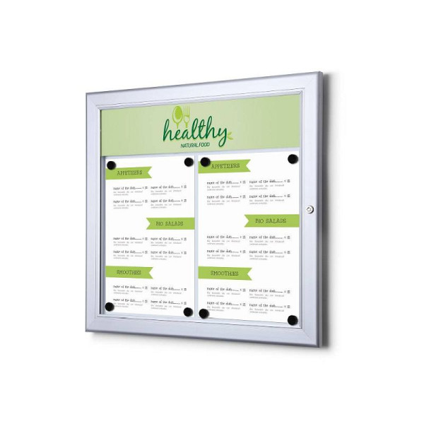 Showdown Displays Topschild Outdoor Menüschaukasten Logo 23 x 10 cm, FB-TOP234x100-AL05