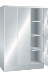 LISTA Fächerschrank (BxTxH) 1205x500x1795mm 3x4 Fächer Farbe: Lichtgrau, Zylinderschloss, 11.529.020
