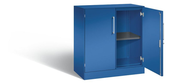 C+P Sideboard mit Flügeltüren Asisto, H915xB800xT435mm, Farbe: Enzianblau, Bügelgriff, 2 OH, 141053-000 S10208