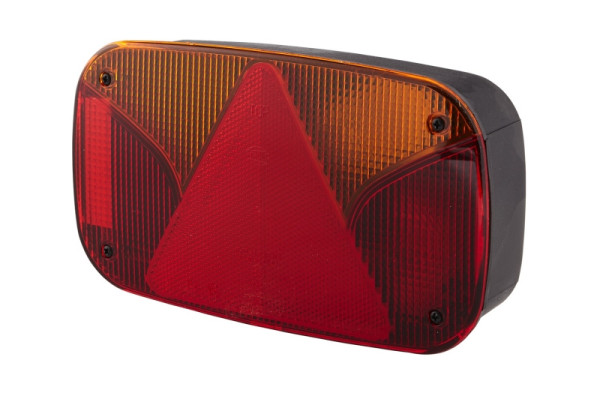 HELLA Heckleuchte, Glühlampe, 12V, Anbau/geschraubt, Lichtscheibenfarbe: rot/gelb, Stecker: Rundstecker, rechts, Kennzeichenlicht, 2VB 998 232-021