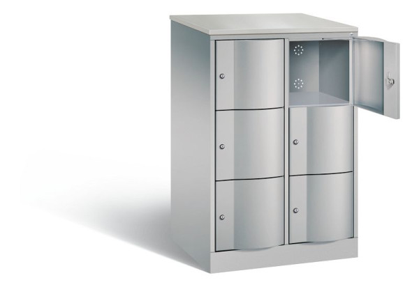 C+P XL-Schließfachschrank Resisto, H1255xB772xT640mm, Farbe: Weißaluminium, 8573-273 S10138