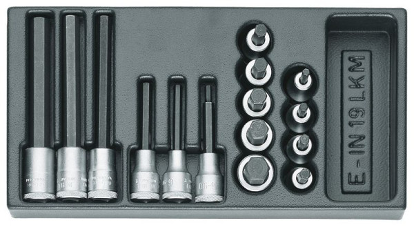 GEDORE Systemeinlage leer, Schraubendreher-Einsätze 1/2'' LKM, 1402714