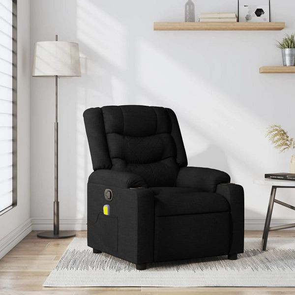 vidaXL Massagesessel Schwarz Stoff, Füllmaterial: Schaumstoff, PP-Faser, 374132