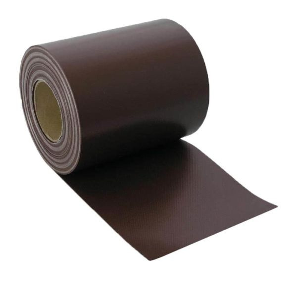 NOOR Sichtschutzstreifen PVC Zaunblende 0,19 x 35m Zaun Farbe mahagonibraun (RAL 8016), 15512-6