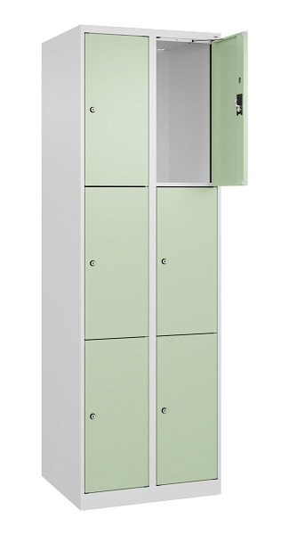 C+P Schließfachschrank Evolo PLUS, 6 Fächer, 1850x600x500mm, 9016/6019, 049000-203 S10019