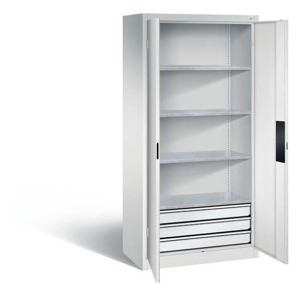 C+P Werkzeugschrank Acurado, H1950xB930xT500mm, Farbe: Lichtgrau, Muldengriff, 8921-523 S10073