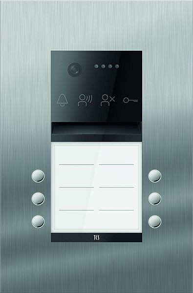 TCS Türkontrollsystem PES PRO Video Außenstation 6T 2 Spalten UP Edelstahl, AVU600206-0030
