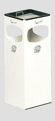 VAR Ascher/Abfallsammler mit 4-fach Einwurf, weiß, 1551