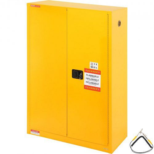 VEVOR Sicherheitsschrank für brennbare Flüssigkeiten, 45 Gal, 42,9 x 18,1 x 65,2 Zoll, YRFBJ1104616P99IEV0
