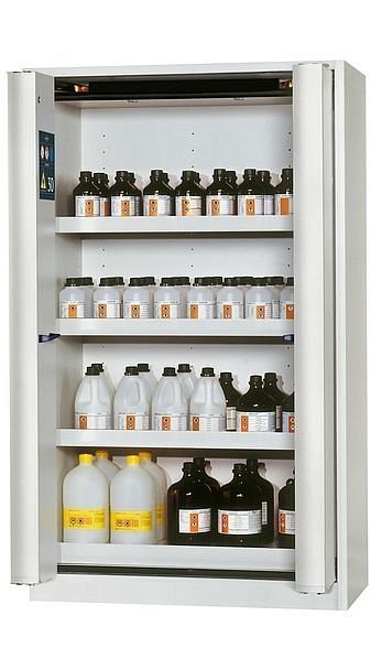 asecos Sicherheitsschrank S30 RAL 7035 3xFB1xBW (Edelstahl) für Lagerungen, 2-türig, 30174-001-30183