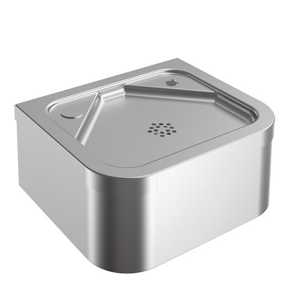KWC Wandtrinkbrunnen, ANIMA, Edelstahl, 310x135x264 mm, 2 Hahnlöcher, 2130649013