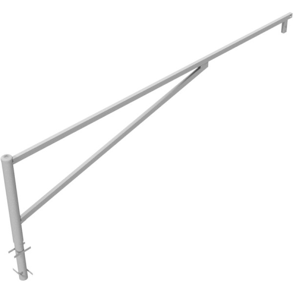 Stein HGS Drehschranke, 4000 mm / ohne Farbe, Profilzylinderschloss verschiedenschließend, zum Einbetonieren, 413.400z