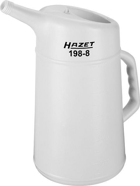 Hazet Mess-Becher, für Bremsflüssigkeit, Material: HDPE Farbe: weiß/ transparent, Füllmenge: 5 l, 198-8