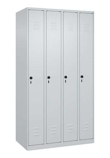 C+P Umkleidespind Classic PLUS, 4 Abteile, 1850x1000x500mm, 7035/7035, Drehriegel, 080000-49 S10008