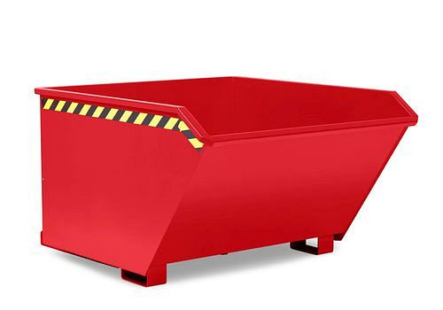 RR Industrietechnik Kippbehälter aus Stahl, 300 Liter Volumen, rot, 269840