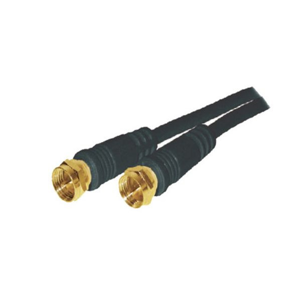 S-Conn Sat-Anschlusskabel, F-Stecker - F-Stecker, 100% geschirmt, vergoldete Kontakte, > 100 dB, Mantelstromfilter, schwarz, 5,0m, 80095-G-128CP-S