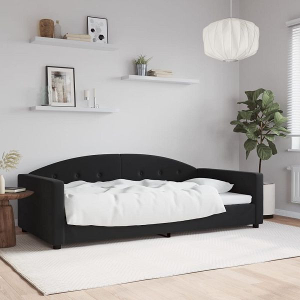 vidaXL Tagesbett Schwarz 100x200 cm Samt, 354147, 8720845954420