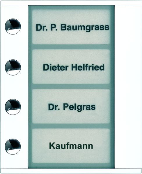 TCS Klingeltastenerweiterung für Audio Außenstation Serie PDS/AVD 4 Klingeltasten (linksbündig), AP weiß, PDT04-WS/04