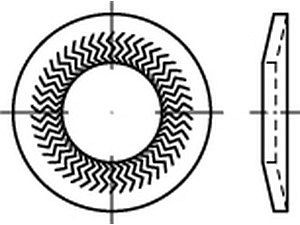 ART 88125 TECKENTRUP-Sperrkantscheiben C 60 flZnnc SKB 6 VE=S (1000 Stück)