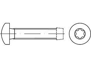 Gewindefurchende Schrauben DIN 7500 Stahl gehärtet CE M 8 x 40 -T galvanisch verzinkt VE=S (100 Stück)