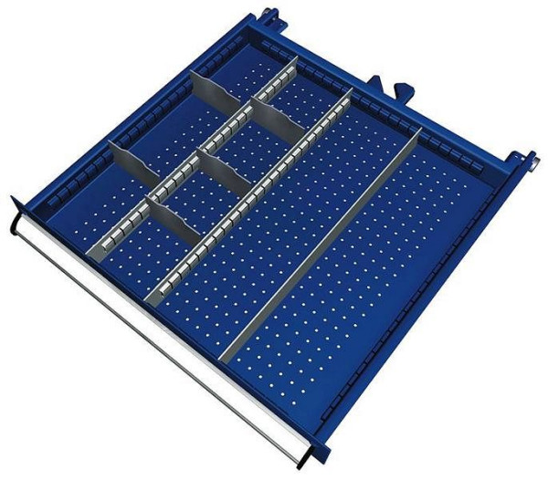 KLW Einteilungsmaterialsatz für Schubladen Fachhöhe 50 mm in SEA - Schrank, Schrankgröße 572 x 605 mm B x T, B04, SEA-B04-032