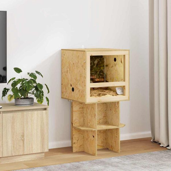 vidaXL Terrarium Braun 50 x 50 x 50 cm OSB, 876728