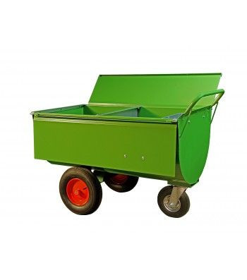 Growi Futterwagen 400 LL mit Trennwand, Deckel und Mineralbehälter, 10125470