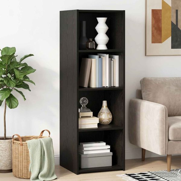 vidaXL Highboard Schwarz Eichen-Optik 40 x 41 x 124 cm Holzwerkstoff, 8015666