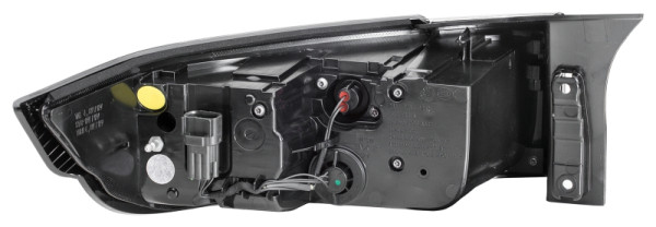 HELLA Heckleuchte, Hybrid, für u.a. Range Rover Evoque (L538), Blackpack, grau, ECE/CCC, rechts, 2SK 012 379-501