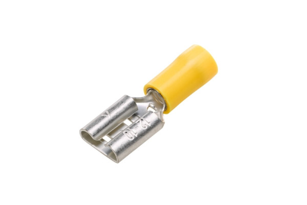 HELLA Leitungsverbinder, gelb, von: 4.0mm², bis: 6.0mm², Flachsteckhülse, 9,5 x 1,2, 8KW 700 142-003