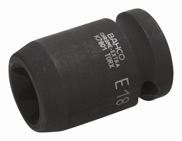 Bahco 1/2" Kraft-Steckschlüssel-Einsatz, 6kant, Außen-Torx, E12, K7801TORX-E12