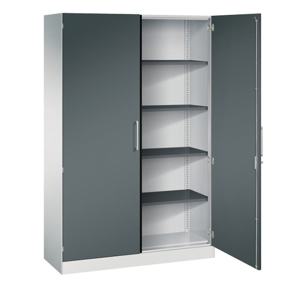 C+P Flügeltürenschrank Asisto, H1980xB1200xT435mm, 7035/7016, 141001-000 S10267