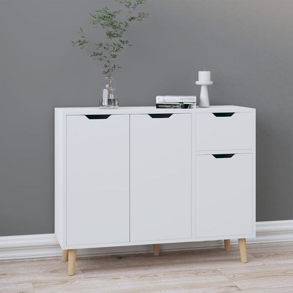 vidaXL Sideboard Weiß 90x30x72 cm Holzwerkstoff, 326813