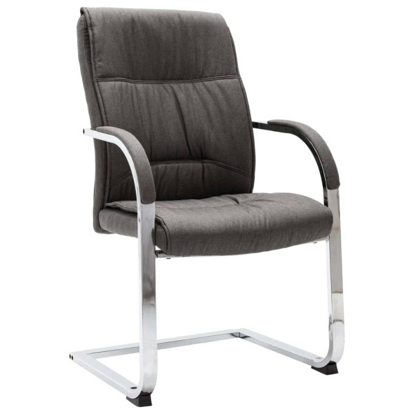 vidaXL Freischwinger Bürostuhl Grau Stoff, Polyester, 289339