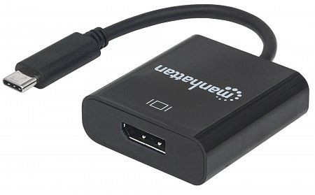 MANHATTAN USB 3.1 Typ C auf DisplayPort-Konverter, Typ C-Stecker auf DisplayPort-Buchse, schwarz, 152020