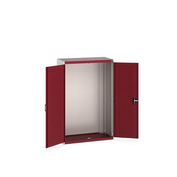 bott cubio Flügeltürschrank, BxTxH: 1050x525x1600mm, RAL 7035/3004, Purpurrot, 40013017.24V