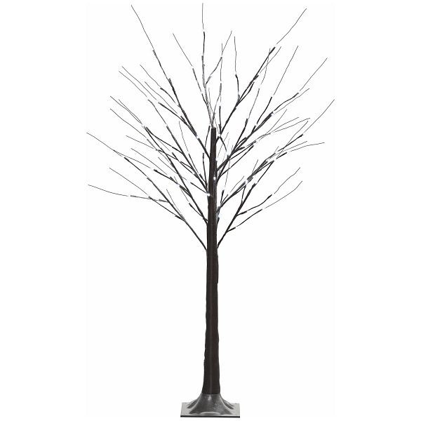 HOMCOM Künstliche Birke mit LED-Beleuchtung, 96 kaltweiße Mikro-LEDs, 150 cm, Braun, 830-552V90WT