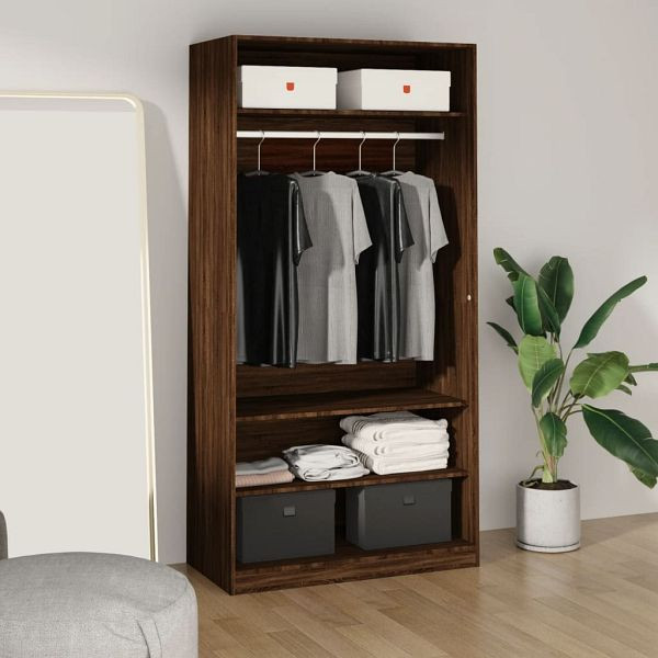 vidaXL Kleiderschrank Braun Eiche-Optik 100x50x200 cm Holzwerkstoff, 826616