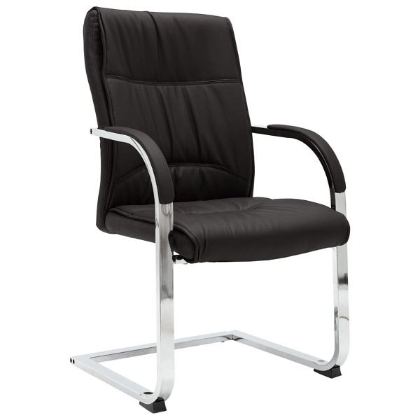 vidaXL Freischwinger Bürostuhl Schwarz Kunstleder, 289341