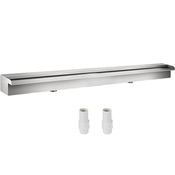 VEVOR 59,1"x4,5"x3,1" Pool Fontäne Set Edelstahl Wasserfall Garten Innenräume Außenbereich Langlebig, PQSBJPJSW1500PQJSV0