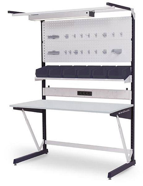 Bedrunka+Hirth Tisch workraster mit Mulit-Wand-Aufbau, Maße in mm (BxTxH): 1500 x 800 x 2070, E07.899.01