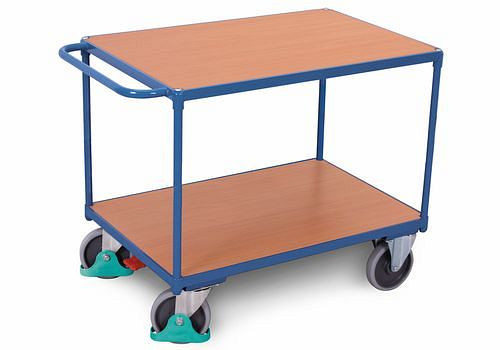 DENIOS Tischwagen DENIOS classic-line aus Stahl, 2 Böden, 850 x 500 mm, 400 kg, 258196