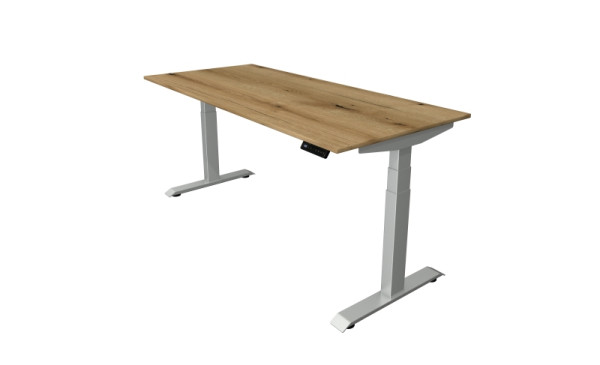Kerkmann Sitz-Stehtisch B 1800 x T 800 mm, elektrisch höhenverstellbar von 640-1290 mm, Eiche, (Montage), 10040755-1