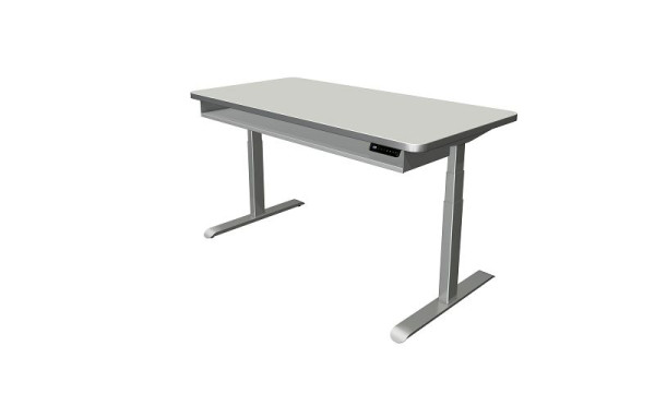 Kerkmann Steh-/Sitztisch Move 4 Premium, B 1600 x T 800 mm, elektrisch höhenverstellbar von 620-1270 mm, lichtgrau, 10320111