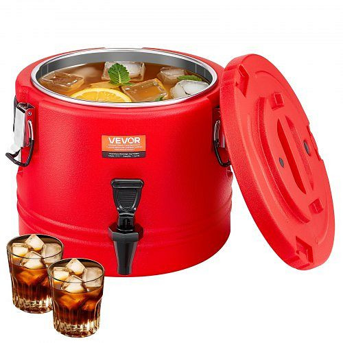 VEVOR isolierter 8L Getränkespender für Heiß- und Kaltgetränke, 304er-Edelstahl, mit Zapfhahn, für Tee, Kaffee, Restaurant, YLHLQQYXKHS2T3EE9001V0