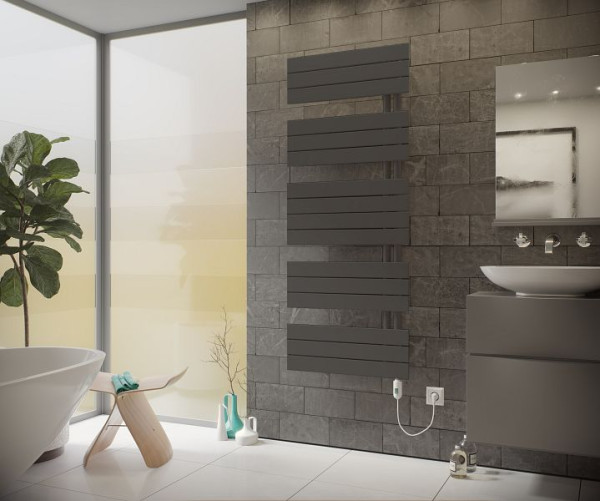 Ximax Elektrischer Handtuchwärmer P2-Open 1195 mm x 600 mm 600 Watt Typ 2 Anthrazit RAL 7016, 10684