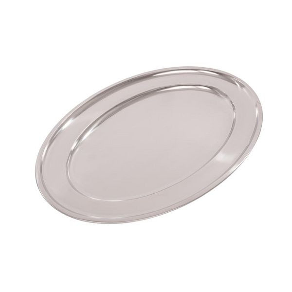 Olympia ovales Serviertablett, Edelstahl 60,5cm, einzeln verkauft, K369