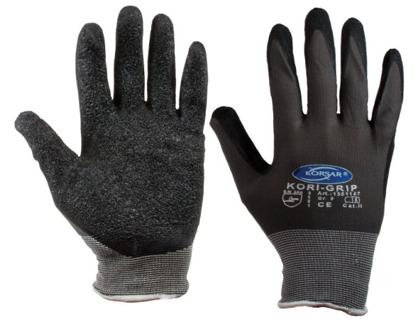 SW-Stahl Nylon Feinstrickhandschuh, Größe 9, VE: 1 Paar, Nylon, mit schrumpfgerauhter Latexbeschichtung, 11521L
